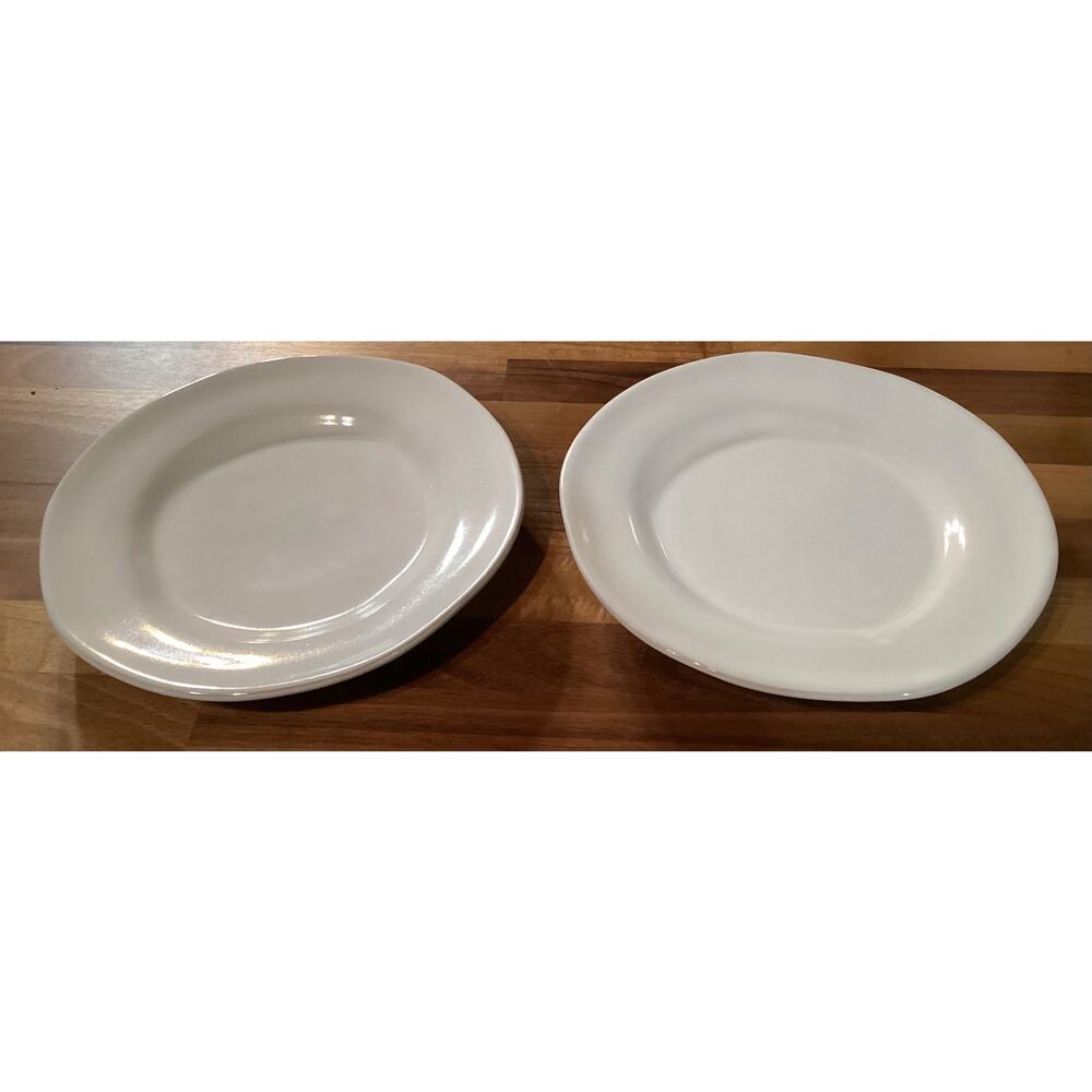 Set of 2 Vintage 9” MAMMA RO White Dinner Plates Italy